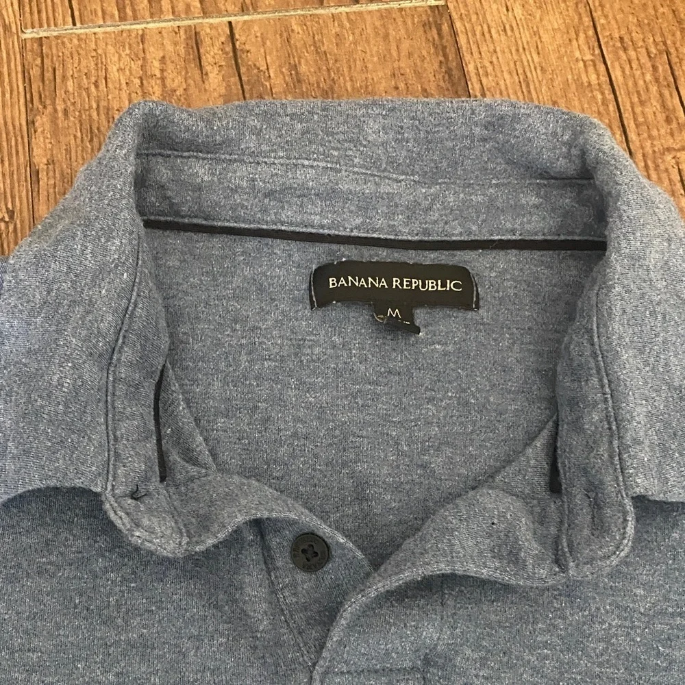 Banana Republic Heather Blue Polo Shirt